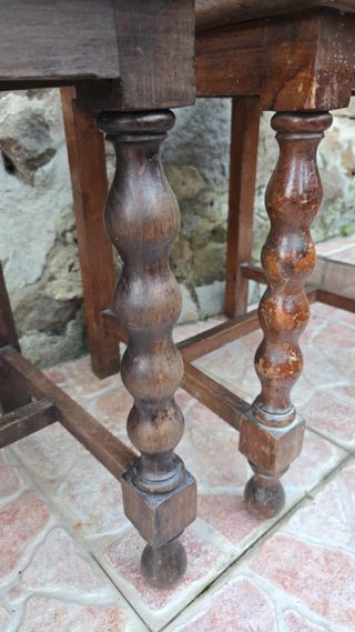 Pareja Sillas Castellanas Madera Antiguas