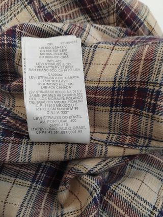 Camisa Vaquera Levi's Mujer Franela Cuadros