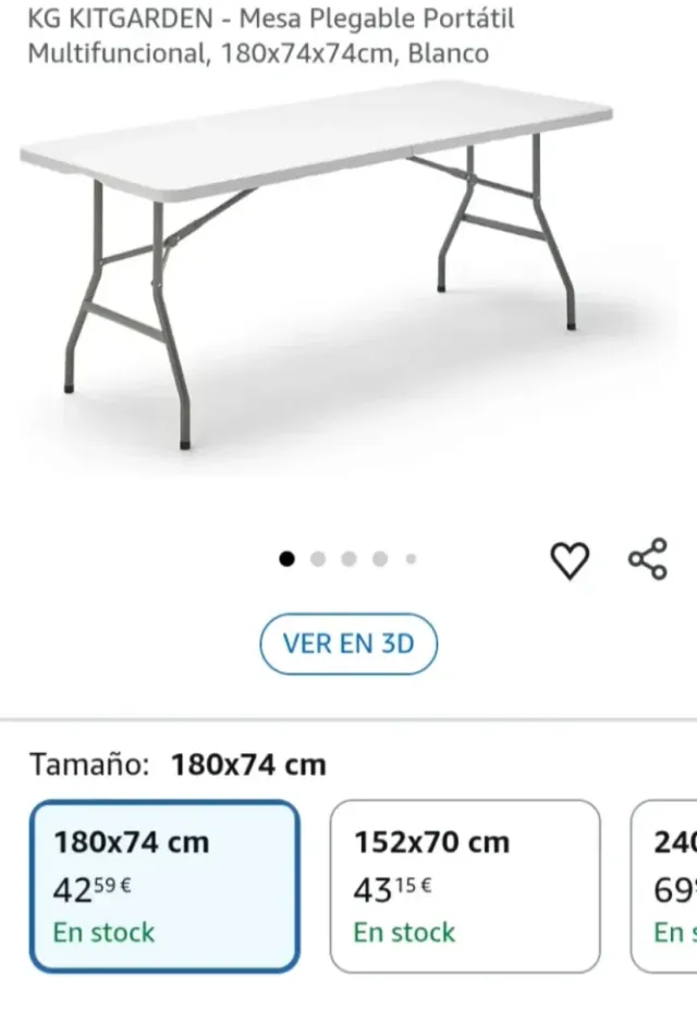 Mesa Plegable KG KITGARDEN 74x74x180