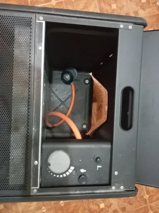 Estufa de gas butano negra