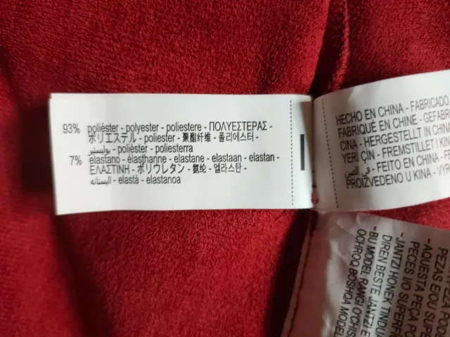 Abrigo Levita efecto ante, en color rojo oscuro