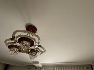 Lámpara colgante cristal y metal