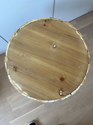 Mesa auxiliar madera y metal