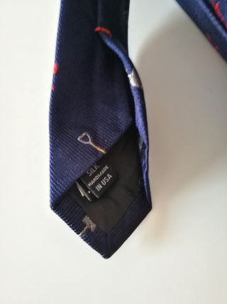 Corbata Jack Spade Seda Azul con Diseño