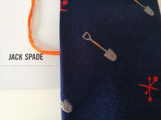 Corbata Jack Spade Seda Azul con Diseño