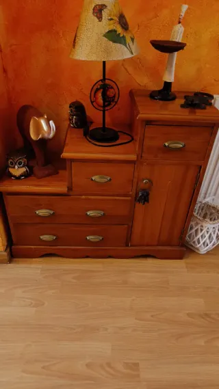 Mueble de entrada madera y metal