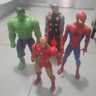 Figuras Marvel: Hulk, Thor, Iron Man, Spiderman
