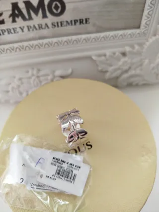 Anillo Tous Hojas Plata