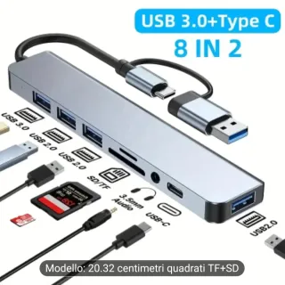 Docking Station USB-C 8 in 2 Nuova