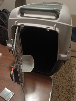 Transportín Perro/Gato Negro y Gris