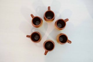 Juego Jarra y 6 Tazas Barro