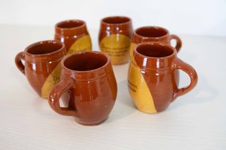 Juego Jarra y 6 Tazas Barro