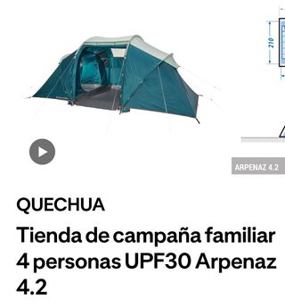 Tienda campaña familiar 4 personas