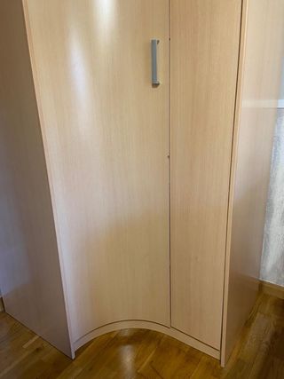 Armario esquinero + cajonera incluida + cama doble