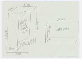 Armario esquinero + cajonera incluida + cama doble