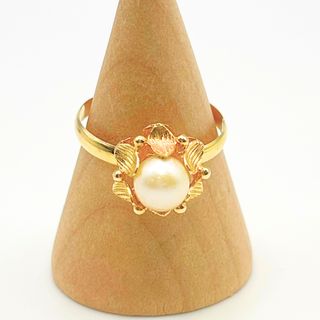 Anillo Oro 18K, Perla, 1.58g, T-10