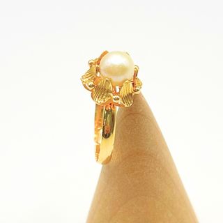 Anillo Oro 18K, Perla, 1.58g, T-10