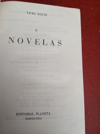 5 libros de Vicky Baum tomo 1 al 5