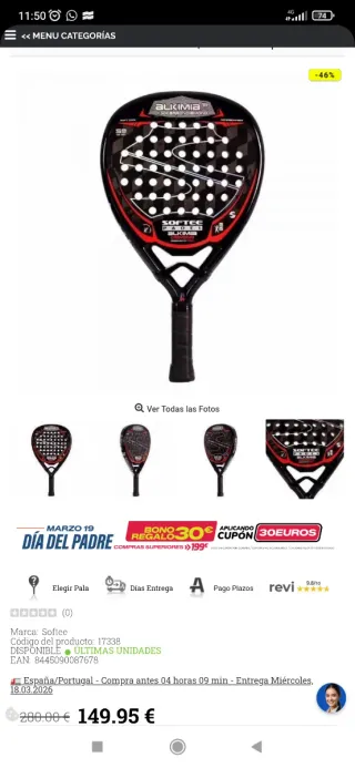 Pala de pádel Softee Alkimia Diamond