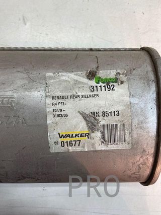 Renault 4 tubo de escape silencioso ref: 01677