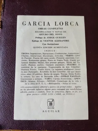 Obras completas GARCÍA LORCA