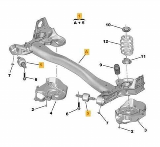 9833974880 PUENTE TRASERO PEUGEOT 3008 - (2022, 2