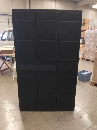 Armario PVC Jardín Beige/Negro