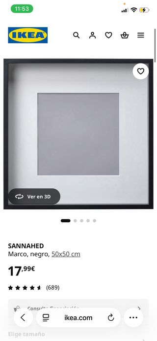 Marcos de fotos Ikea negros