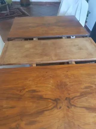 Mesa comedor madera años 30 extensible