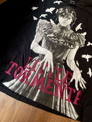 Camiseta Lefties Niña Negra Talla 11/12