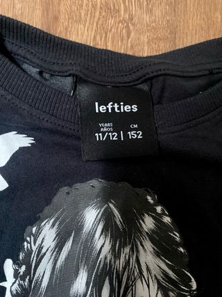 Camiseta Lefties Niña Negra Talla 11/12