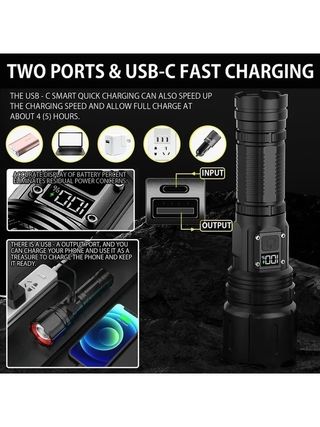 Linterna LED Recargable Alta Luminosidad