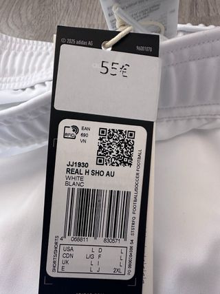 Pantalón corto Real Madrid Adidas blanco