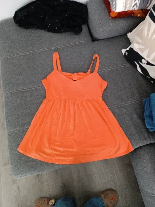 Camiseta tirantes premamá naranja