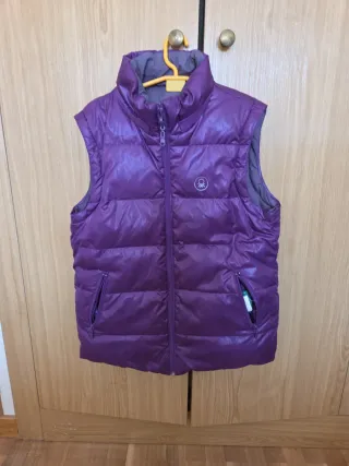 Chaleco Benetton niña reversible morado