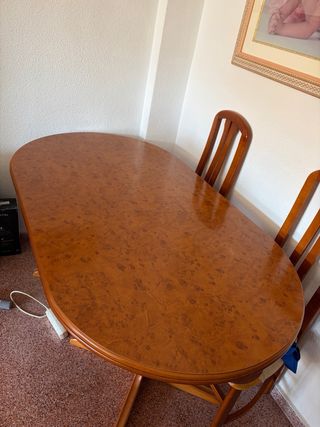 Mesa de comedor extensible madera