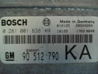 Centralita del motor / Opel Vectra 0281001638 90512790 KA 90512790KA