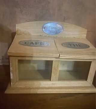 Caja de madera para café y té