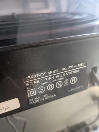 Giradischi Sony PS-LX52 Nero