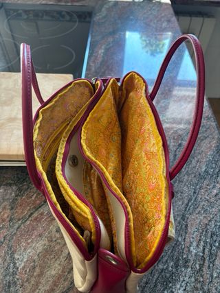 Bolso Oilily Beige y Rosa Flores