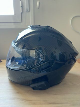 Casco Scorpion EXO Carbon Integral + Cardo XXL