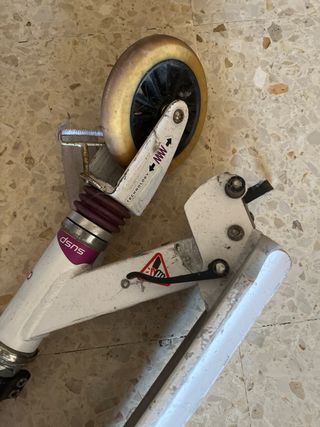 Patinete oxelo plegable morado y blanco