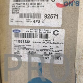 CRISTAL PUERTA DELANTERA FORD TRANSIT NUEVO