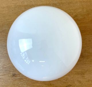 Lámpara Vintage Vidrio Blanco y Rojo