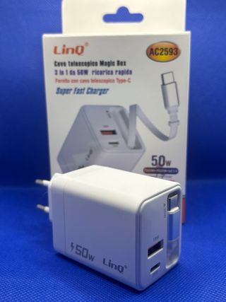 Caricatore LinQ 50W 3 in 1 Cavo fastcharger Rapido