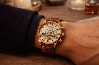 Reloj Capital Men Hombre Correa Marrón Dorado