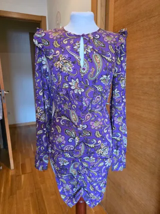 Vestido Springfield Morado Estampado