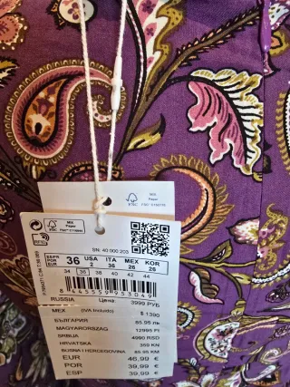 Vestido Springfield Morado Estampado