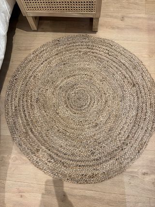 Alfombra redonda de yute