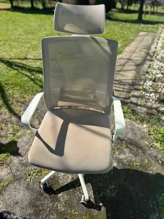 Silla de oficina Sklum beige/gris